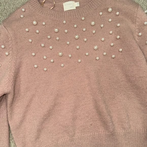 Blush Pink size S/M gorgeous pearl sweater from Honey - Picture 4 of 5